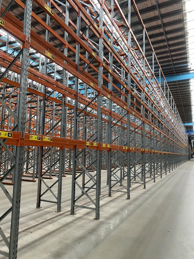 Inside the huge warehouse in Monarto South. Picture Supplied by Knight Frank