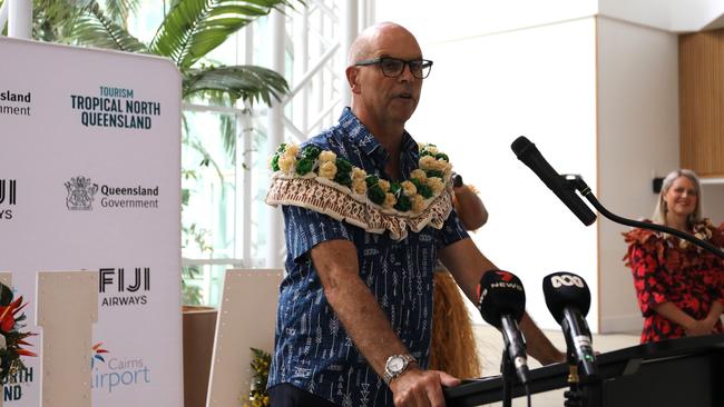 Cairns Airport chief executive Richard Barker said the new service between Cairns and Fiji was a 'game changer' not only for visitors to the regions, but for travellers transiting through to the United States. Photo: Catherine Duffy.