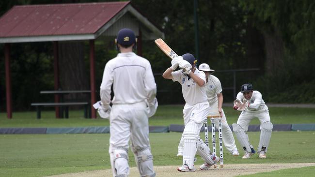 BGS Conor Nowlan bats. (AAP/Image Sarah Marshall)