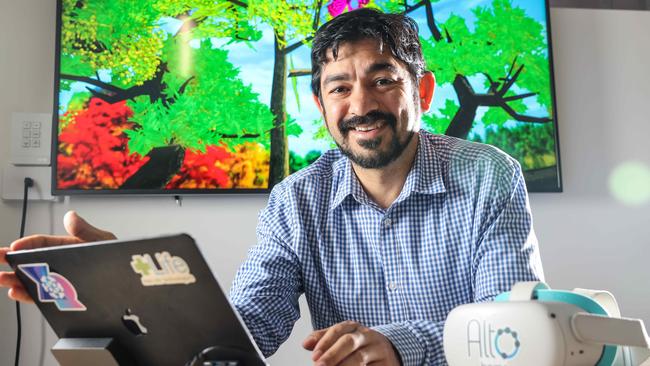 Lot Fourteen start-up Add-Life Technologies provides stroke victims with a new approach to rehabilitation using virtual reality. Picture: Russell Millard