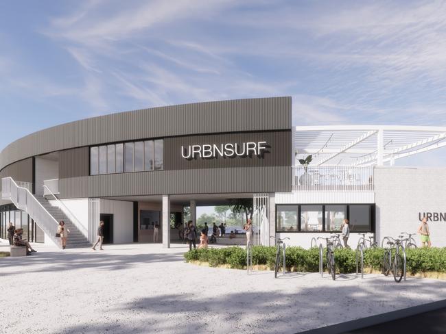 URBNSURF Sydney will have baby change areas, temporary office space, and bar and cafe facilities.