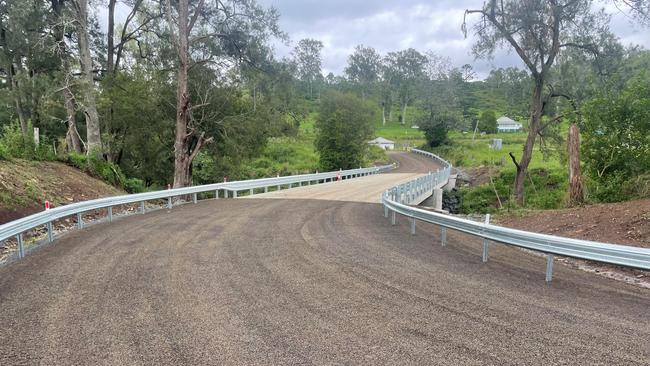 The new Lamonds Bridge on Gradys Creek Road has opened to traffic. The opening of the new bridge has meant that Lions Road has opened to through traffic after it was closed in mid-June to allow for the bridge works. Picture: supplied