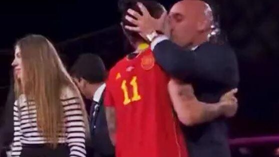 Spain’s FA chief Luis Rubiales has been stood aside by FIFA for grabbing and kissing star player Jenni Hermoso