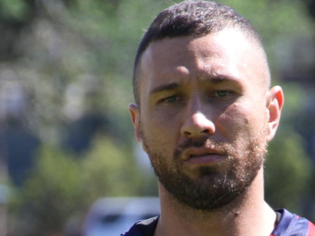 Rugby's Quade Cooper on his first day at training with his new Melbourne Rebels club. Photo: Melb Rebelsb