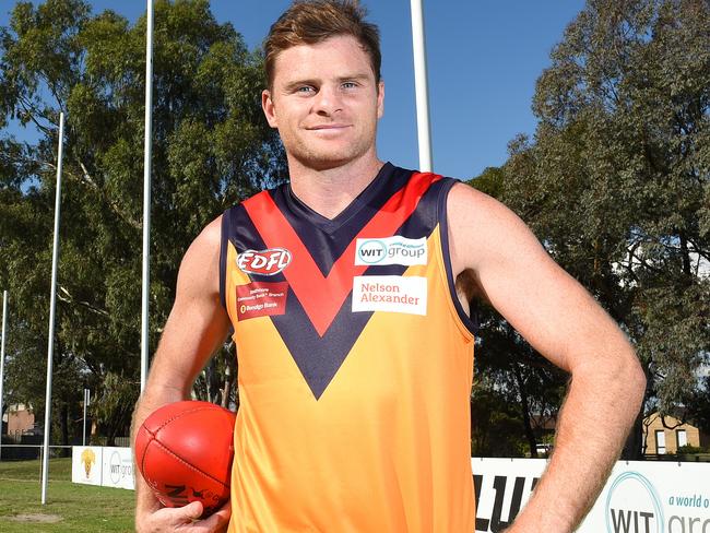 SUNDAY HERALD SUN EXCLUSIVE., For Sunday, February 14. Former Magpie and Giant Heath Shaw is playing for the Essendon District League club East Keilor in 2021. Picture: Josie Hayden