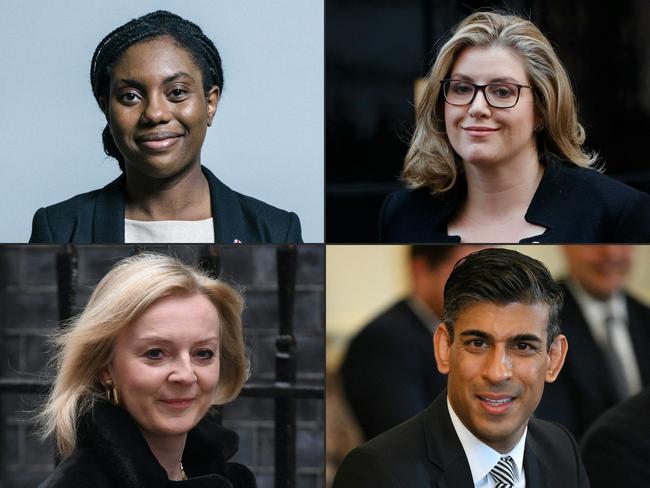 Kemi Badenoch, Penny Mordaunt, Liz Truss and Rishi Sunak. Picture: Supplied