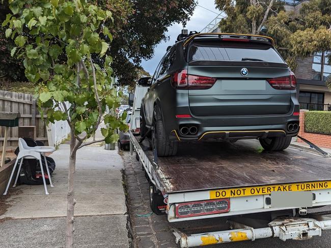 Icarus taskforce members swooped on a Brighton property in May and seized cash and luxury vehicles.