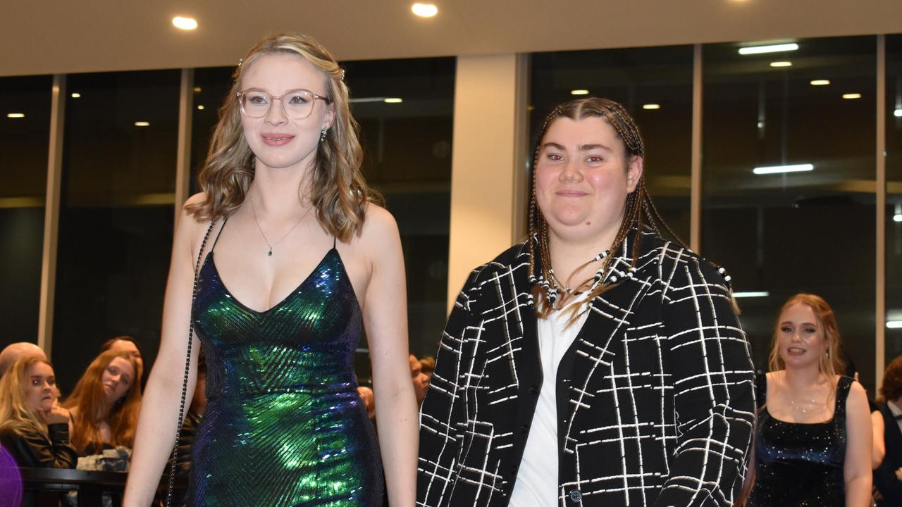 Maroochydore State High seniors walk into their 2022 formal.