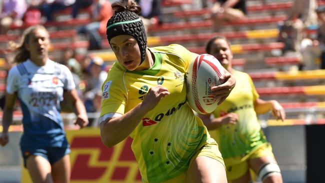 Australia's Emilee Cherry during their quarter-final win in Japan.