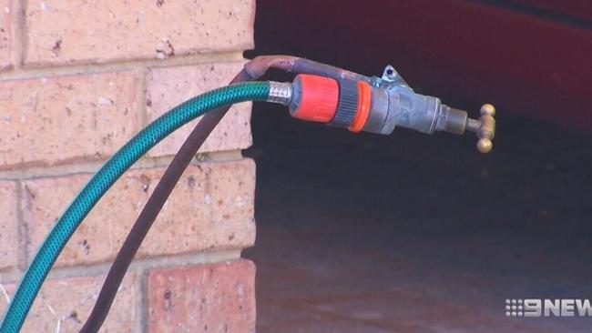 Denishar Woods suffered an electric shock after touching a garden tap. Picture: 9 News