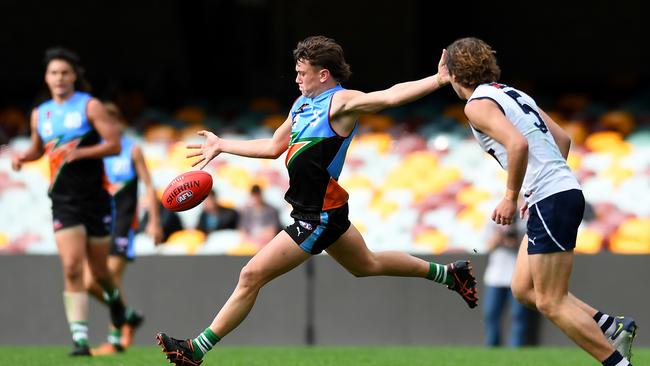 Giants Academy gun Harry Rowston in full flight. Picture: Albert Perez/AFL Photos