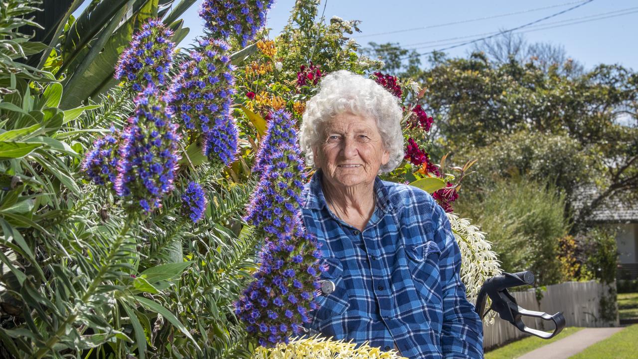 Ruby Brunner in her Chronicle Garden Competition entered garden in Crown St. Picture: Nev Madsen.