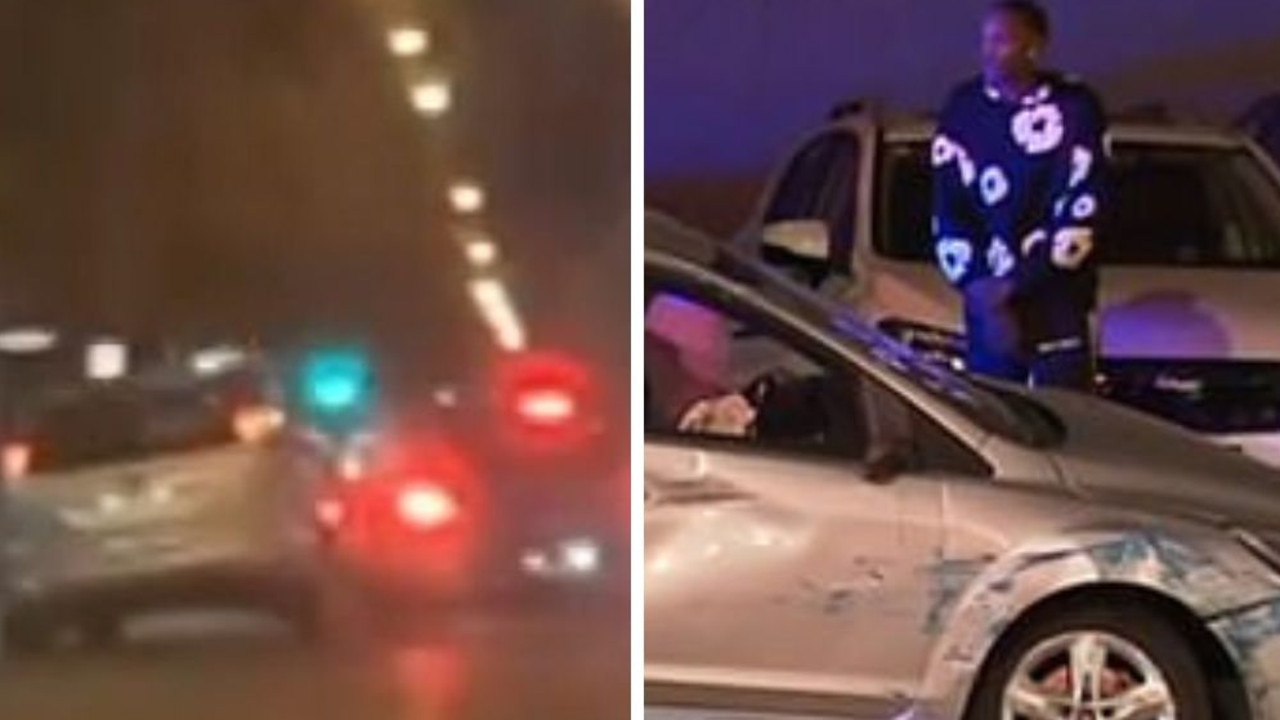 A wild road rage crash on one of Adelaide’s busiest roads has been captured on dashcam. Picture: 7NEWS Adelaide