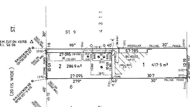 Floor plans of the two lots show the overlapping naure of the homes. Picture: CoreLogic