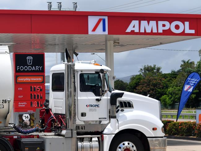 Townsville fuel prices. Ampol Railway Estate. Picture: Evan Morgan