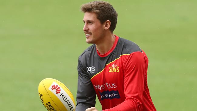 David Swallow led the way in Gold Coast’s shock win over Fremantle. Picture: Chris Hyde/Getty Images. 