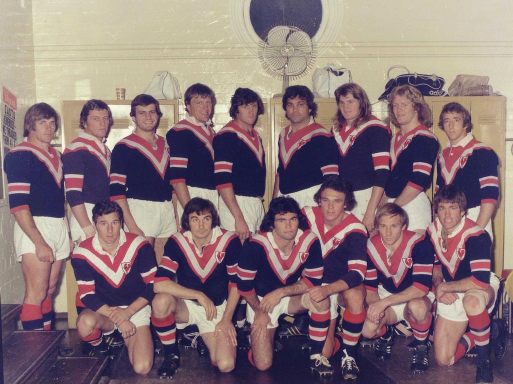 Eastern Suburbs Roosters 1975 premiership-winning team – BACK ROW (left to right): Elwyn Walters, Grant Hedger, Ian Mackay, Ron Coote, Bill Mullins, Arthur Beetson (c), Des O'Reilly, Ian Schubert, Barry Reilly. FRONT ROW: John Rheinberger, John Brass, Kevin Stevens, Bruce Pickett, John Mayes and John Peard.