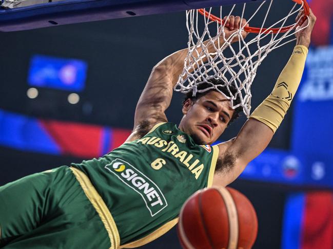 Josh Green is among the Boomers most important, athletic and electrifying players. Picture: AFP