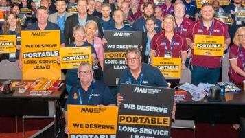 The AWU has endorsed a legislated universal portable long service leave entitlement. Picture: Supplied