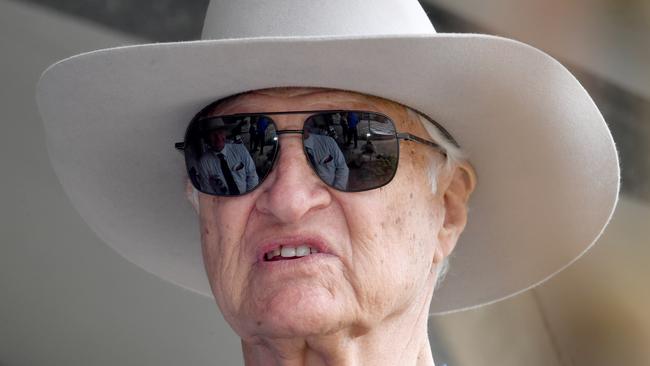 HOLD COURIER MAIL EMBARGO, CONTACT PIC DESK BEFORE USE.  Member for Kennedy Bob Katter at the pre-polling centre at the TYTO Wetlands Conference and Events Centre at Ingham. Picture: Evan Morgan