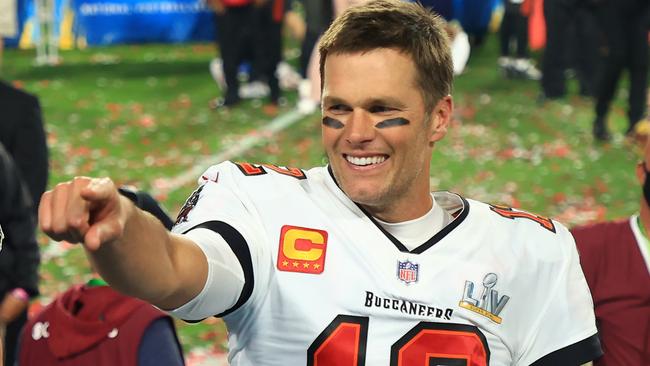 Tom Brady after the Buccaneers’ Super Bowl win. Picture: AFP