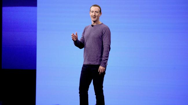 Facebook CEO Mark Zuckerberg. Picture: AP