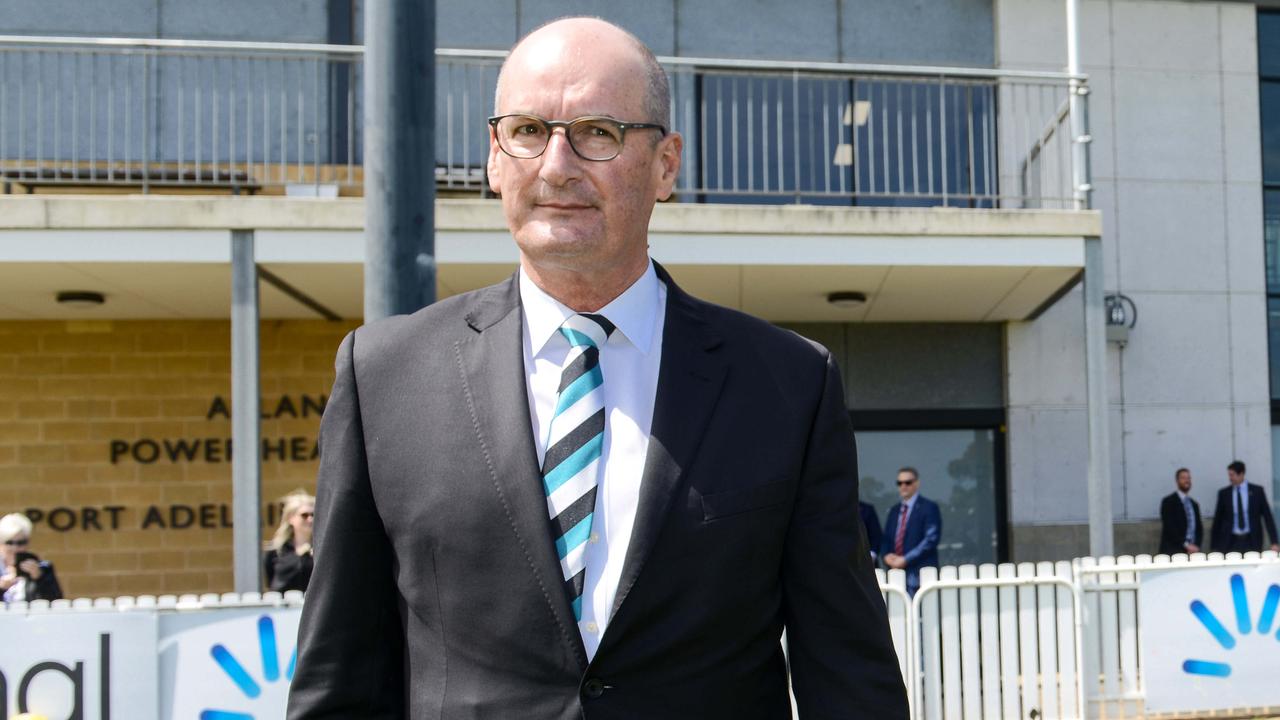 Port Adelaide President David Koch says the club is sticking to its timeline. Picture: Brenton Edwards