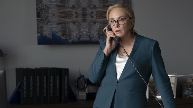 American actor J. Smith-Cameron as Gerri Kellman in a scene from Succession.