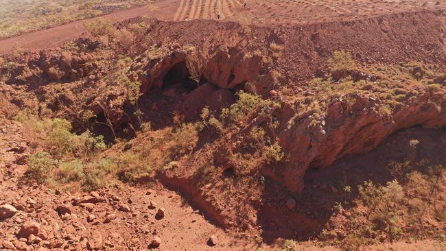 The Juukan Gorge in Western Australia. Picture: AFP / PKKP Aboriginal Corporation