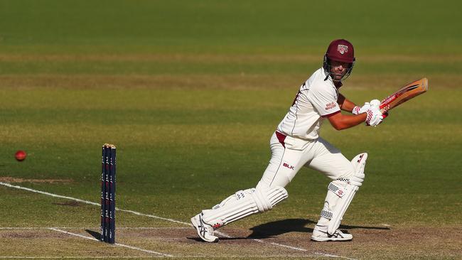 MELBOURNE, AUSTRALIA - FEBRUARY 25: Joe Burns of Queensland bats during day three of the Sheffield Shield match between Victoria and Queensland at Junction Oval on February 25, 2019 in Melbourne, Australia. (Photo by Michael Dodge/Getty Images)