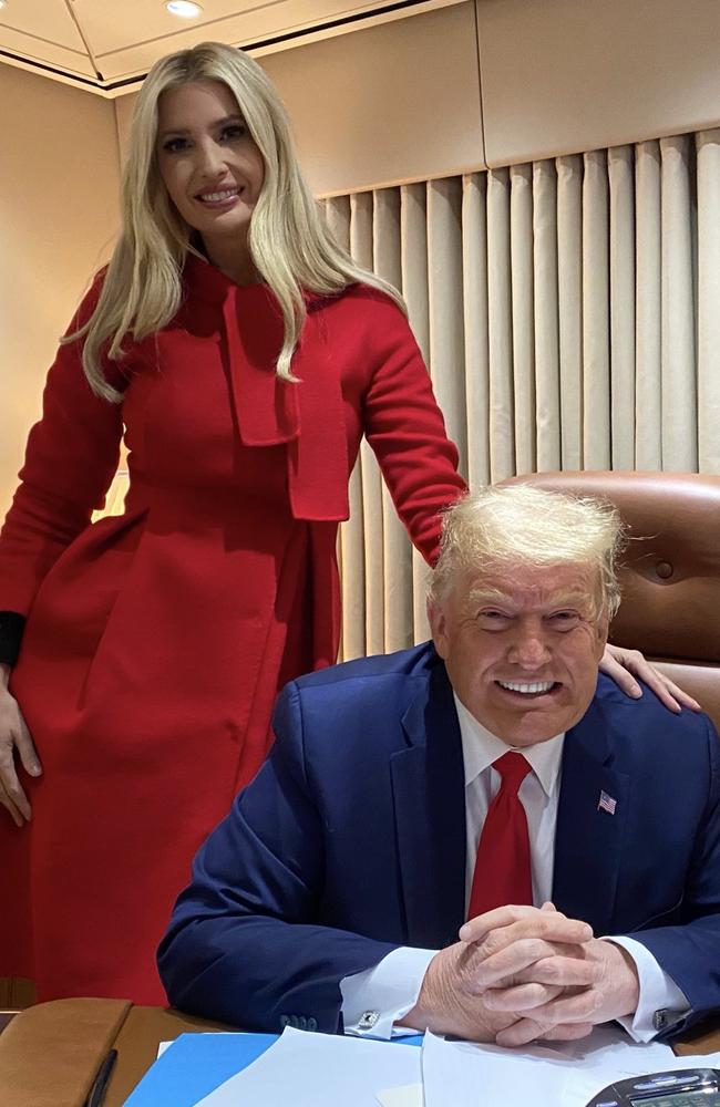 Donald Trump and Ivanka Trump night before election day. Picture: Twitter