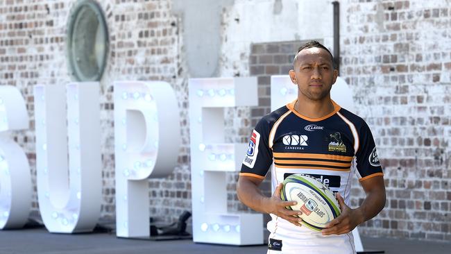 Christian Lealiifano of the Brumbies poses for a photo during the 2018 Super Rugby Season Launch at Brisbane Powerhouse on February 11, 2018 in Brisbane, Australia. (Photo by Bradley Kanaris/Getty Images)