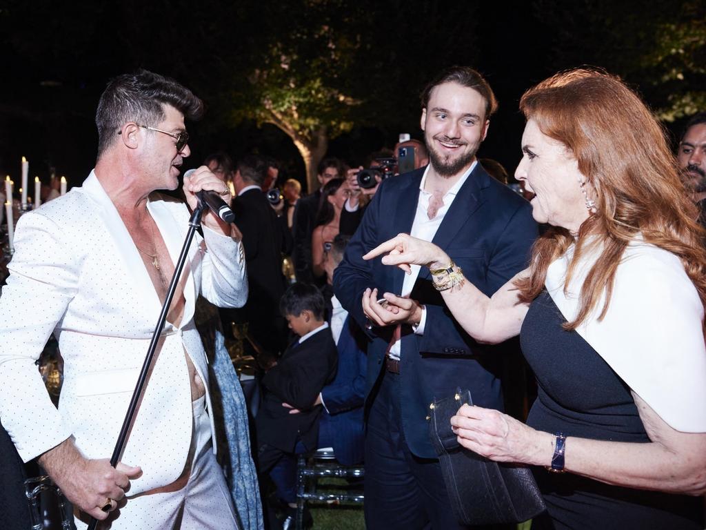 Fergie and Robin Thicke on the dance floor at the Knights of Charity Gala in Cannes. Picture: BACKGRID