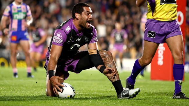 Blair scored his first try as a Warrior. Photo by Phil Walter/Getty Images.