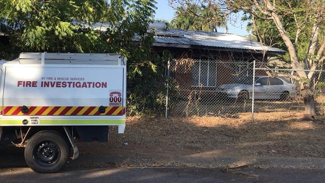 A home has gone up in flames in Palmerston overnight with one man having to be rushed to hospital with serious burns