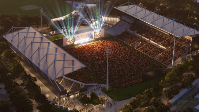 A concept image of the $309 million Penrith Stadium upgrade.