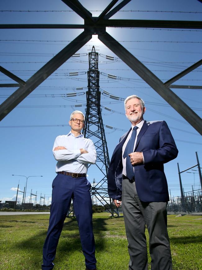 CuString Director Joseph O’Briend with CuString Founder and Chairman John O’Brien are putting together the biggest powerline in Queensland's history. Photo Steve Pohlner