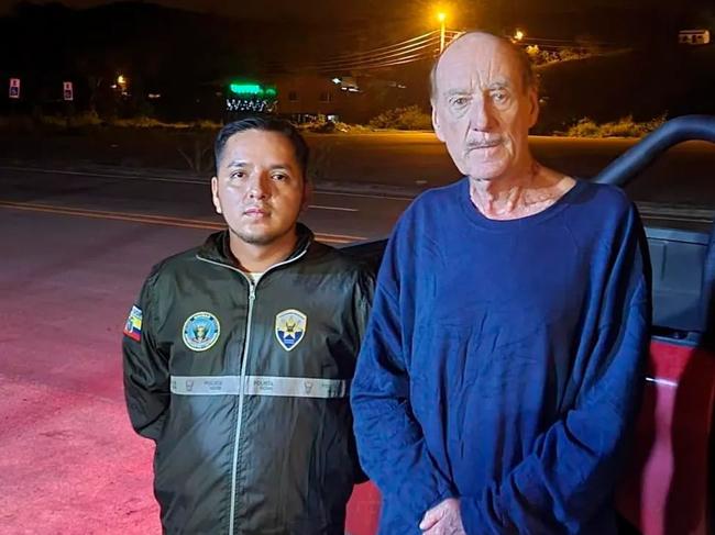 Armstrong (right) on December 20, 2023 after he was freed by his abductors. Picture: Supplied