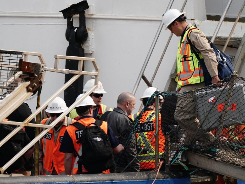 Transportation Safety Board officials seized audio tapes and data recordings from the Polar Prince. Picture: Getty Images