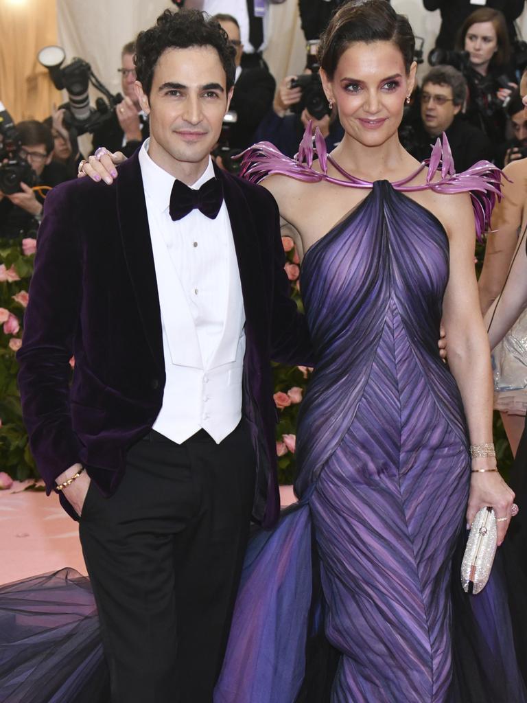 Zac Posen and Katie Holmes attend The Metropolitan Museum of Art's Costume Institute benefit gala earlier this year. Picture: AP