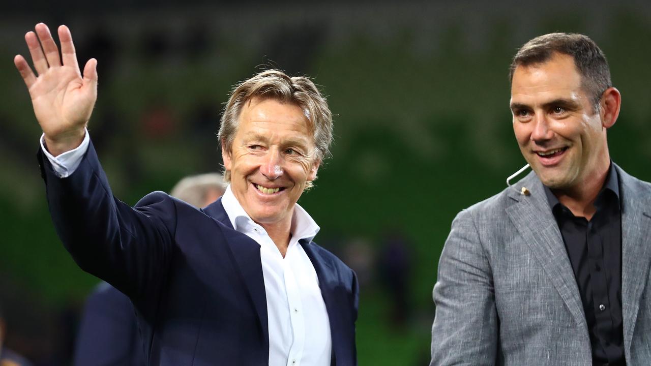 Craig Bellamy isn’t ready to say goodbye, with the Storm coach set to stay on for another year. Picture: Kelly Defina/Getty Images