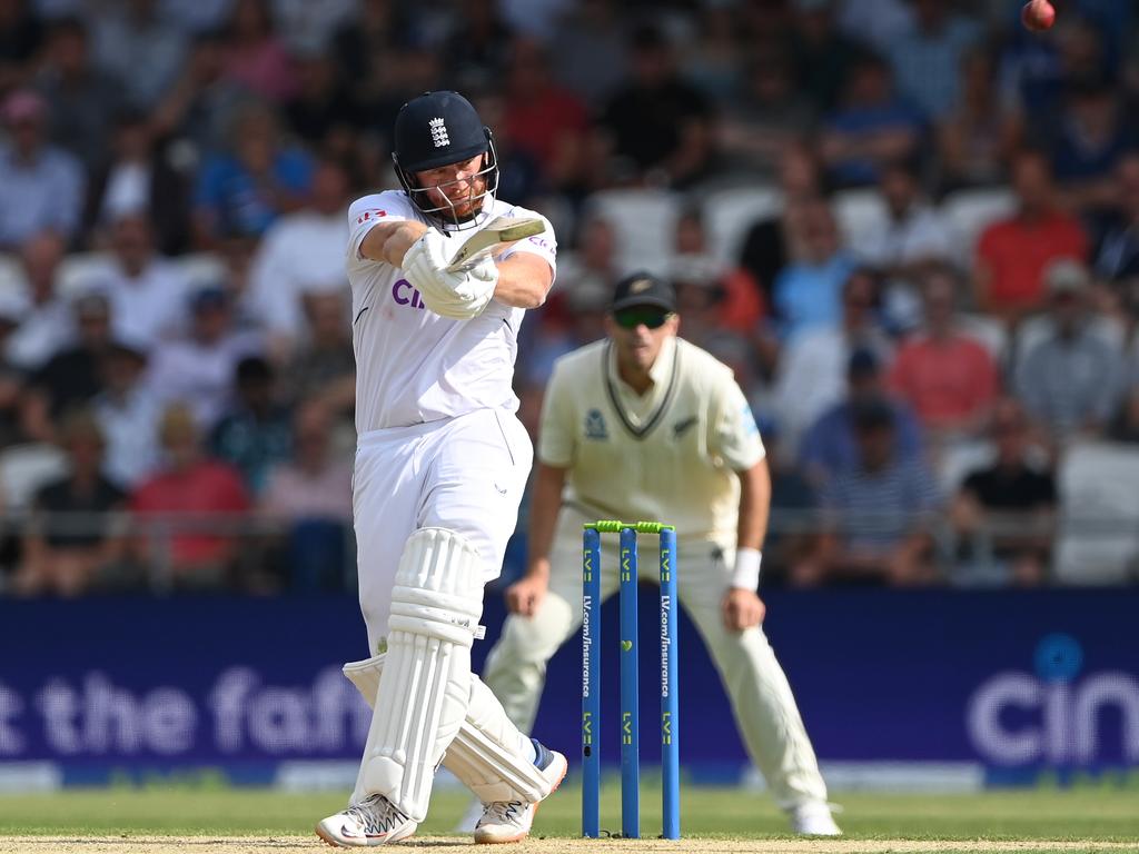 Yorkshire’s famous son Bairstow hit 130 not out on his home ground. Picture: Stu Forster/Getty Images