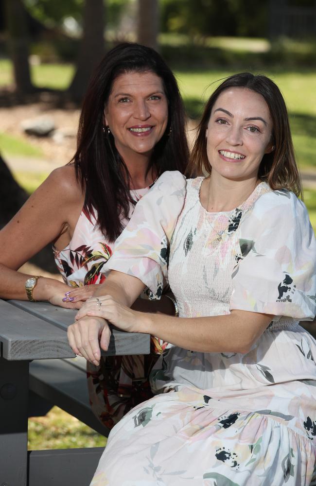 Danielle Carroll from the Kelly Willkinson Foundation and Zoe Scharenguivel from United for Change. Picture: Glenn Hampson