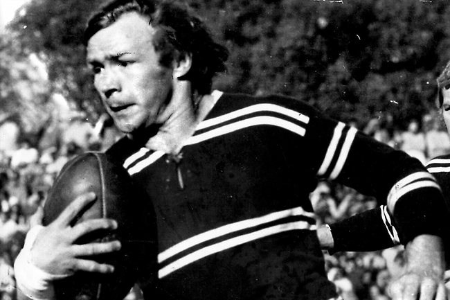 <p>Bob 'Bozo' Fulton in action during Manly v Souths first grade RL game at Brookvale Oval in Sydney in early 1970s. Picture: Photo File</p>