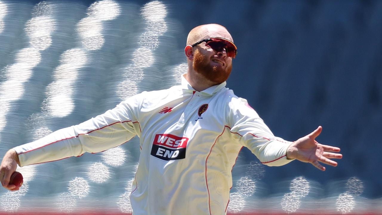 Legspinner Lloyd Pope was the hero for South Australia as they beat Victoria by 155 runs at the Adelaide Oval. Picture: Sarah Reed / Getty Images