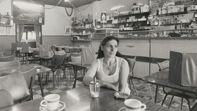 Maria Otranto in her cafe, Geraldton Western Australia, ca. 1975.