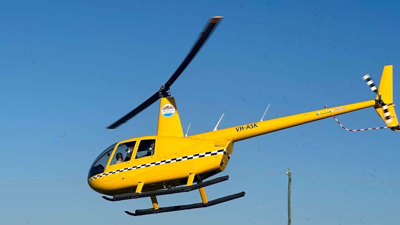 Helicopter rides were a fan favourite with the choppers travelling over the Burnett River.