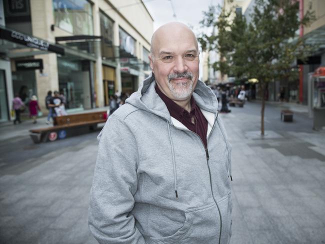 NEW ADELAIDE - profile picture of Mighty Kingdom's Dan Thorsland at Rundle Mall - pic Mike Burton