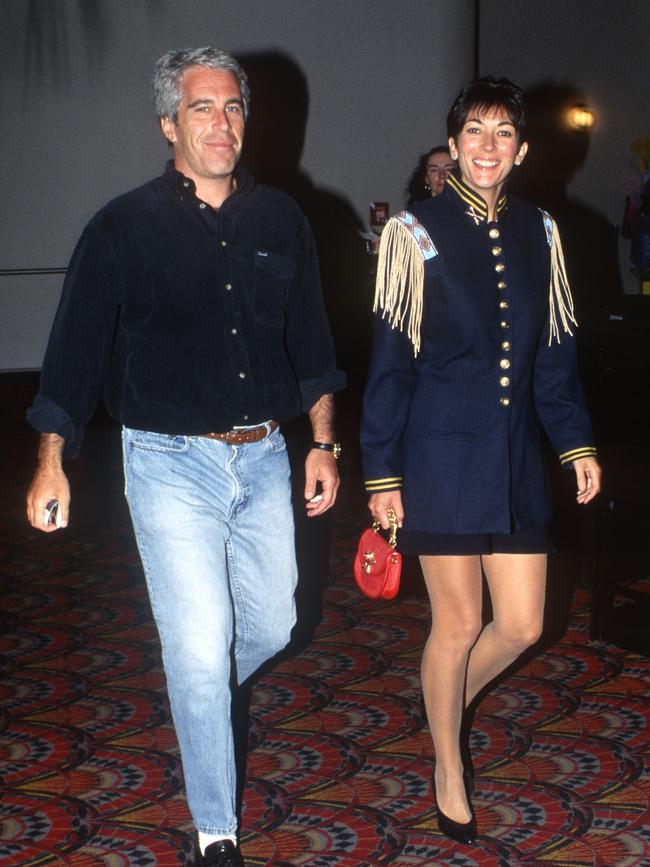 Jeffrey Epstein and Ghislaine Maxwell in 1995. Picture: Getty Images