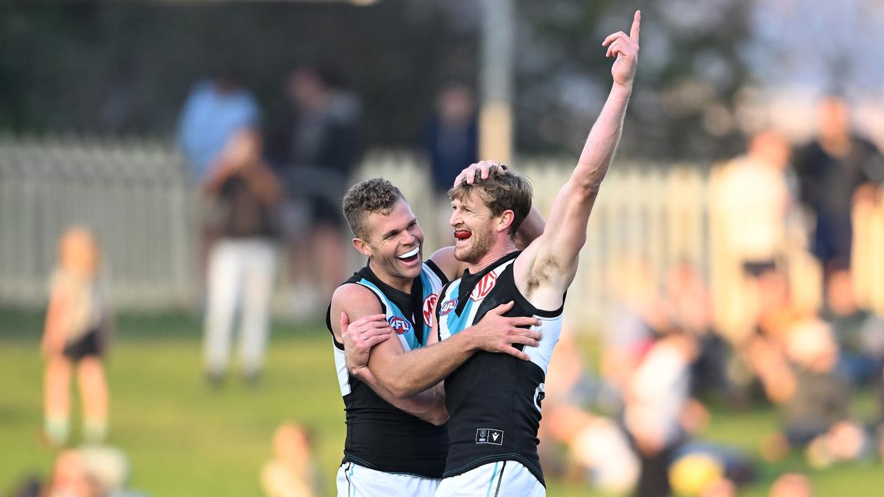 Tom Jonas salutes after a rare goal. Picture: Steve Bell/Getty Images